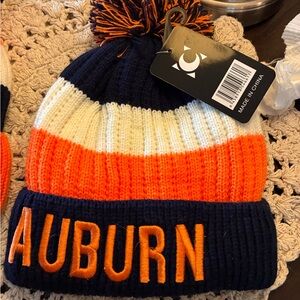 Auburn University Striped Knit Beanie - Navy, Orange, White